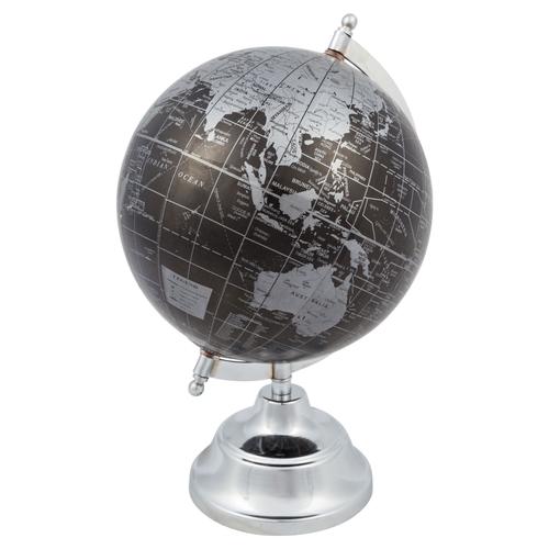  DEKORATİF DÜNYA KÜRE 13CM GÜMÜŞ