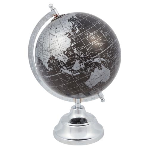  DEKORATİF DÜNYA KÜRE 13CM GÜMÜŞ
