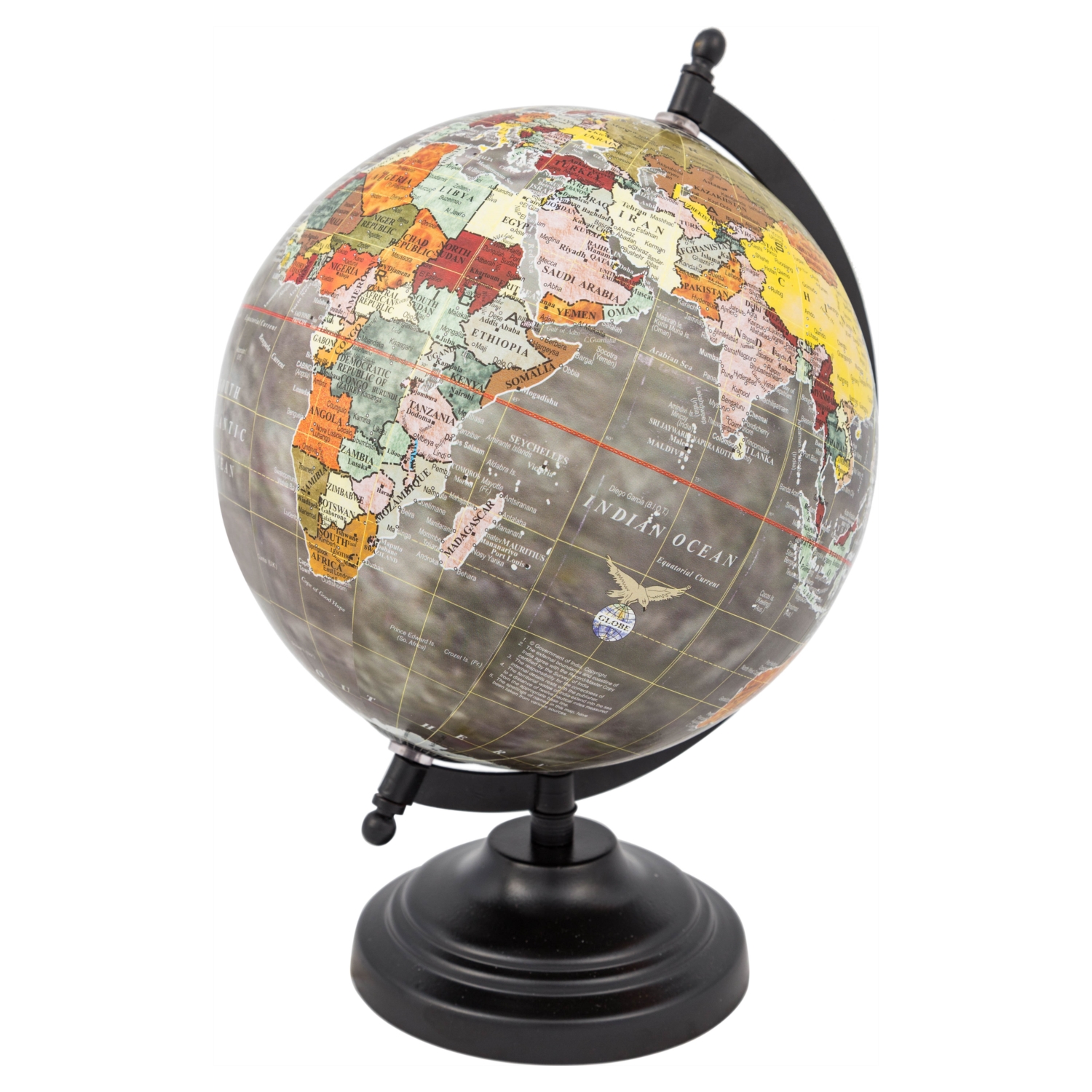 DEKORATİF DÜNYA KÜRE 21CM RENKLİ