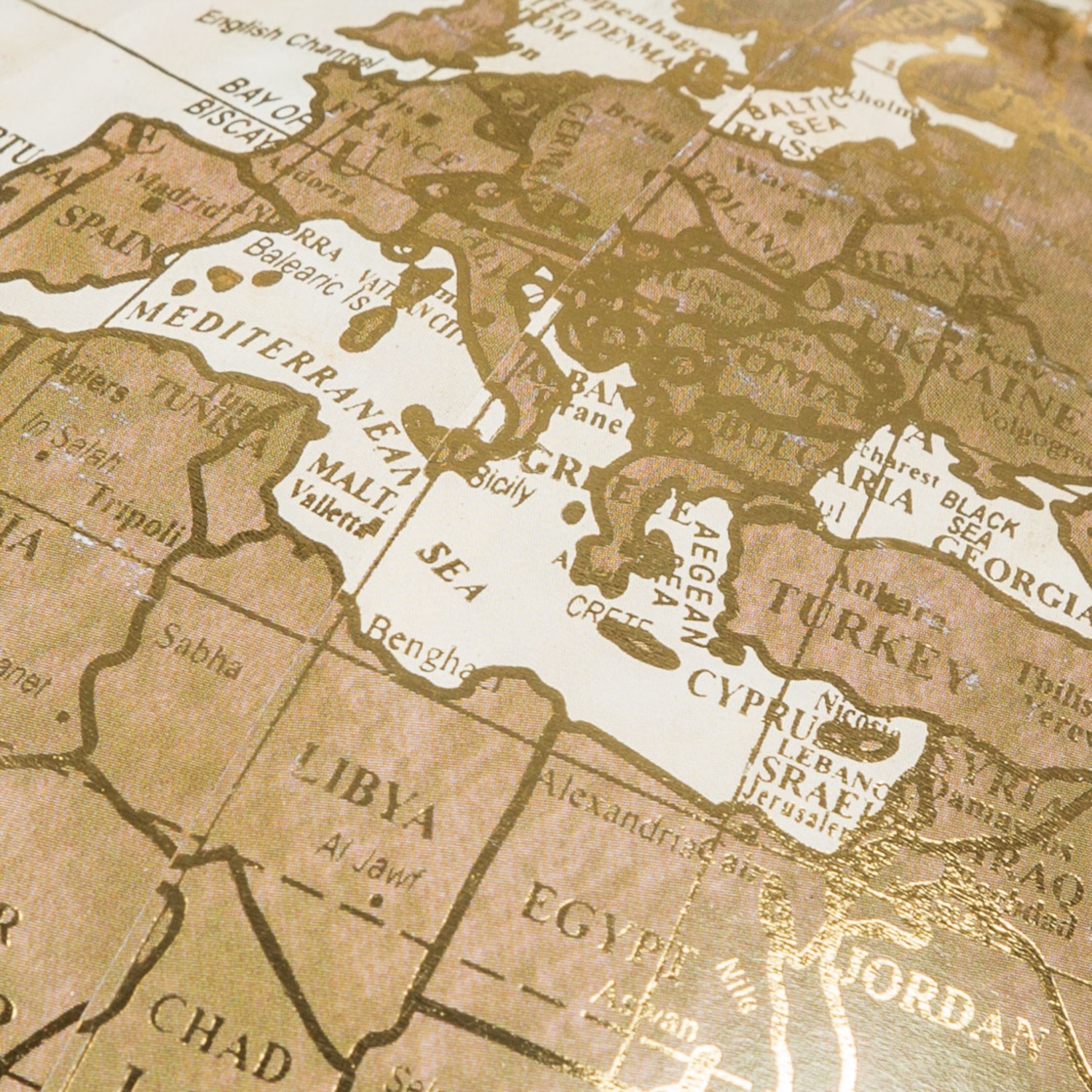 DEKORATİF DÜNYA KÜRE 21CM GOLD