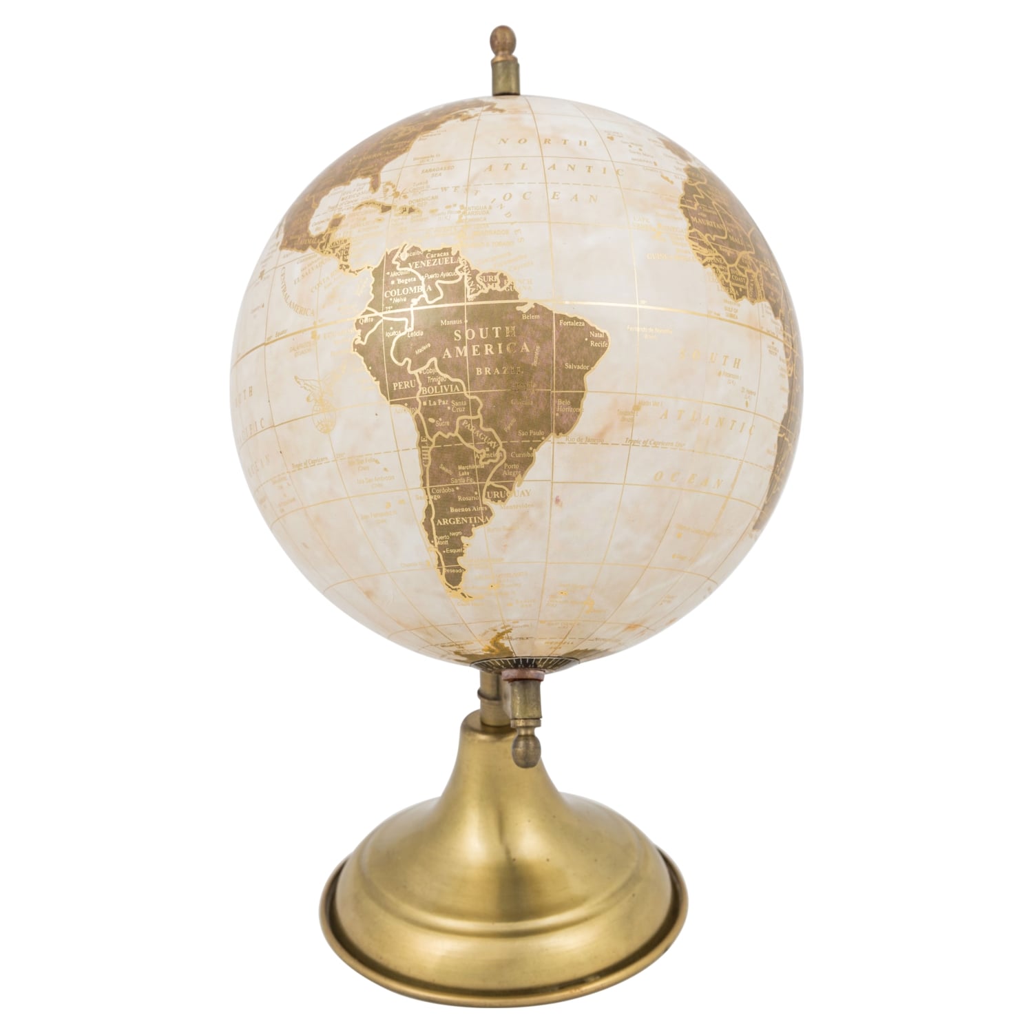 DEKORATİF DÜNYA KÜRE 21CM GOLD