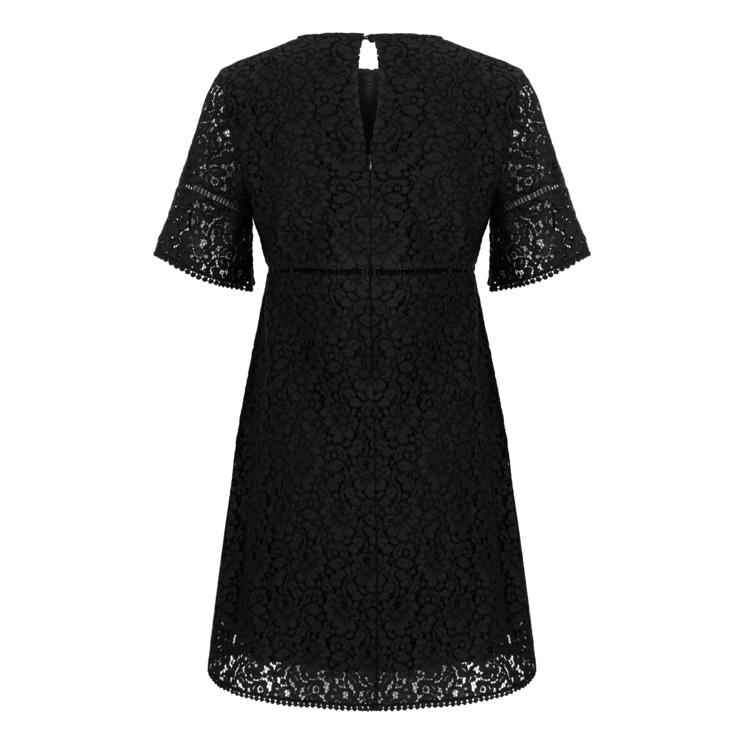 DANTEL DETAYLI A FORM ELBİSE