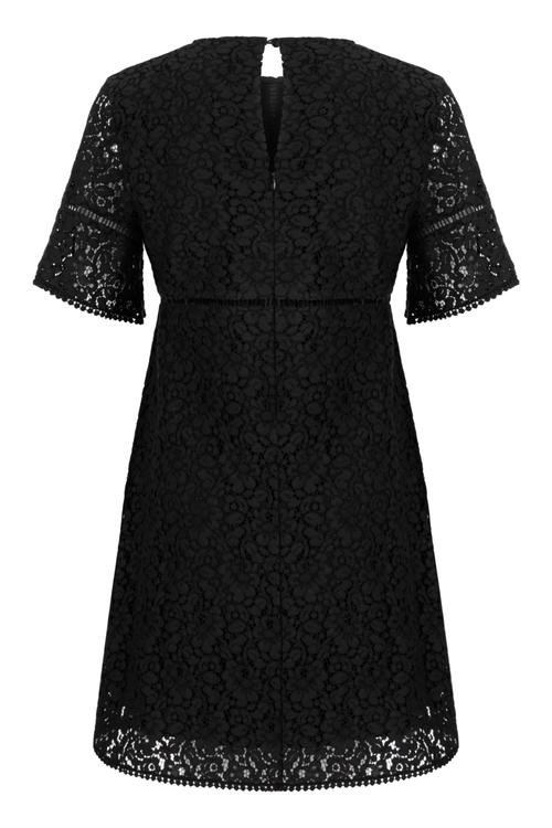  DANTEL DETAYLI A FORM ELBİSE