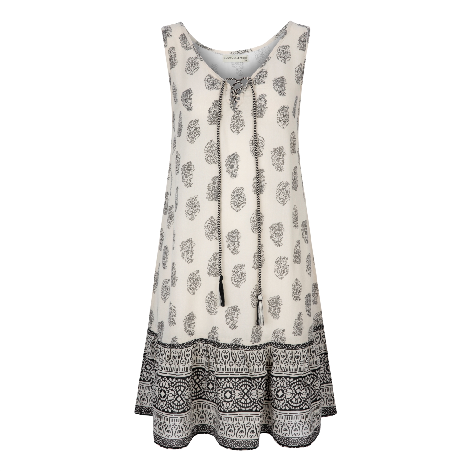 ETNİK DESENLİ A FORM MİNİ ELBİSE