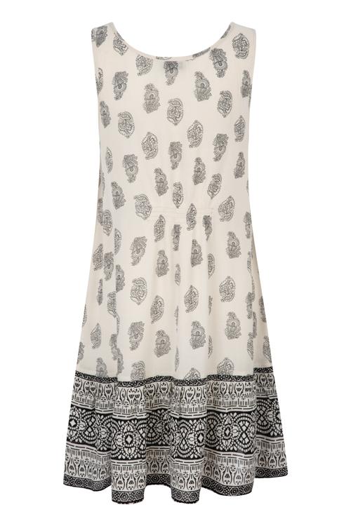  ETNİK DESENLİ A FORM MİNİ ELBİSE