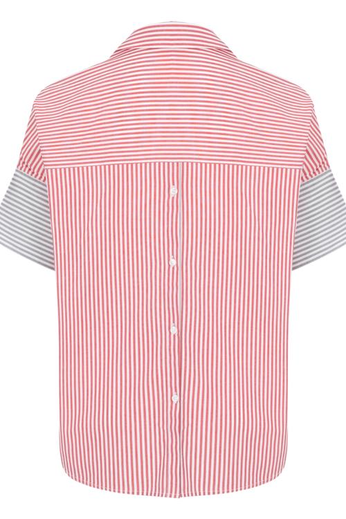  ÇİZGİ DETAYLI CASUAL PAMUKLU BLUZ