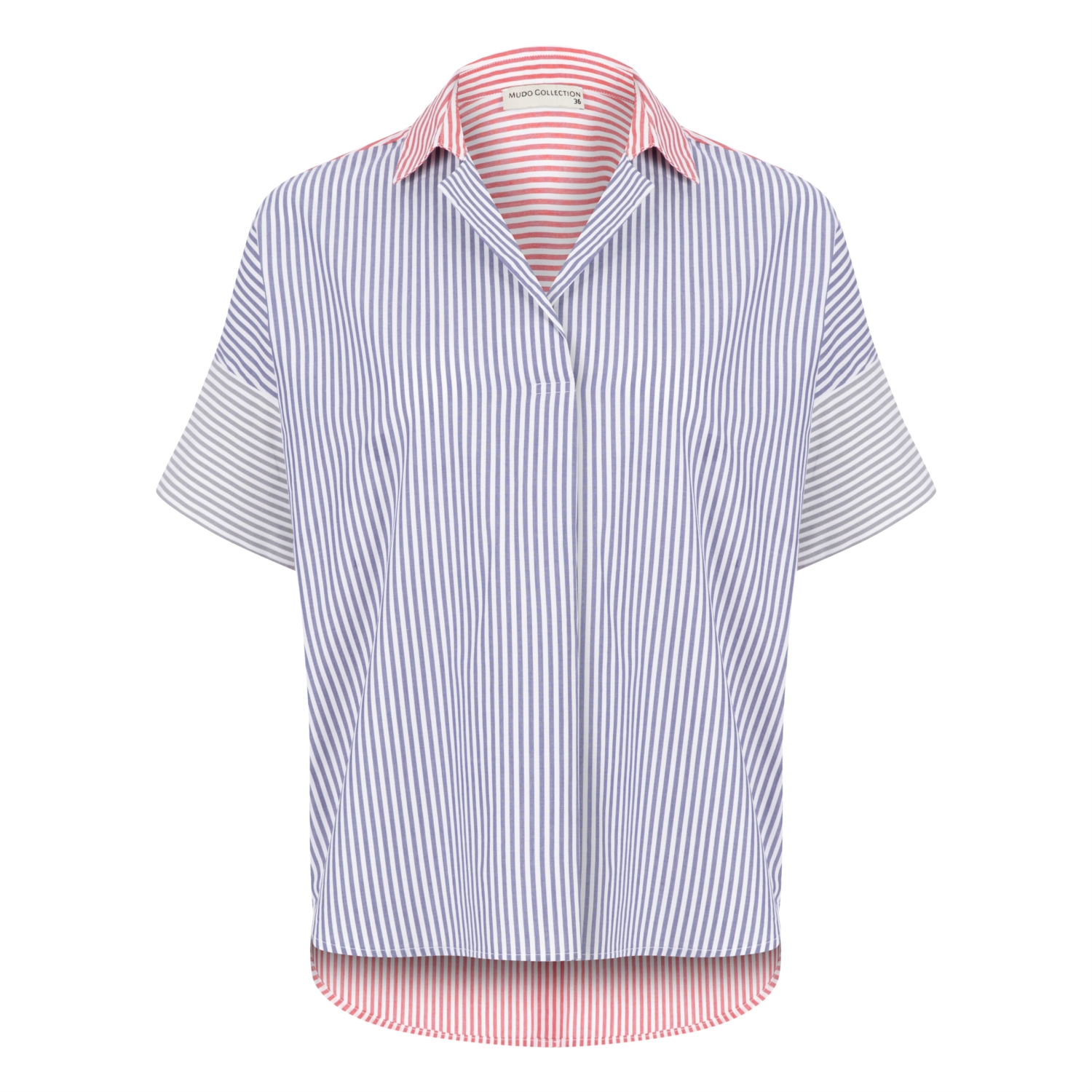 ÇİZGİ DETAYLI CASUAL PAMUKLU BLUZ