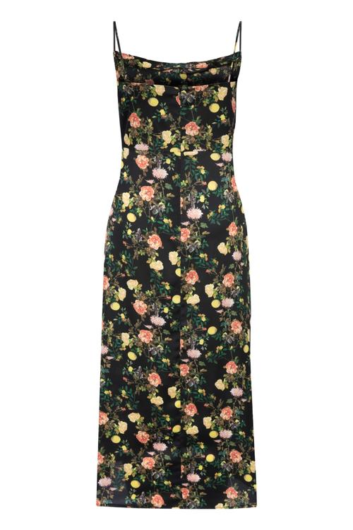  ÇİÇEKLİ MİDİ BOY ELBİSE