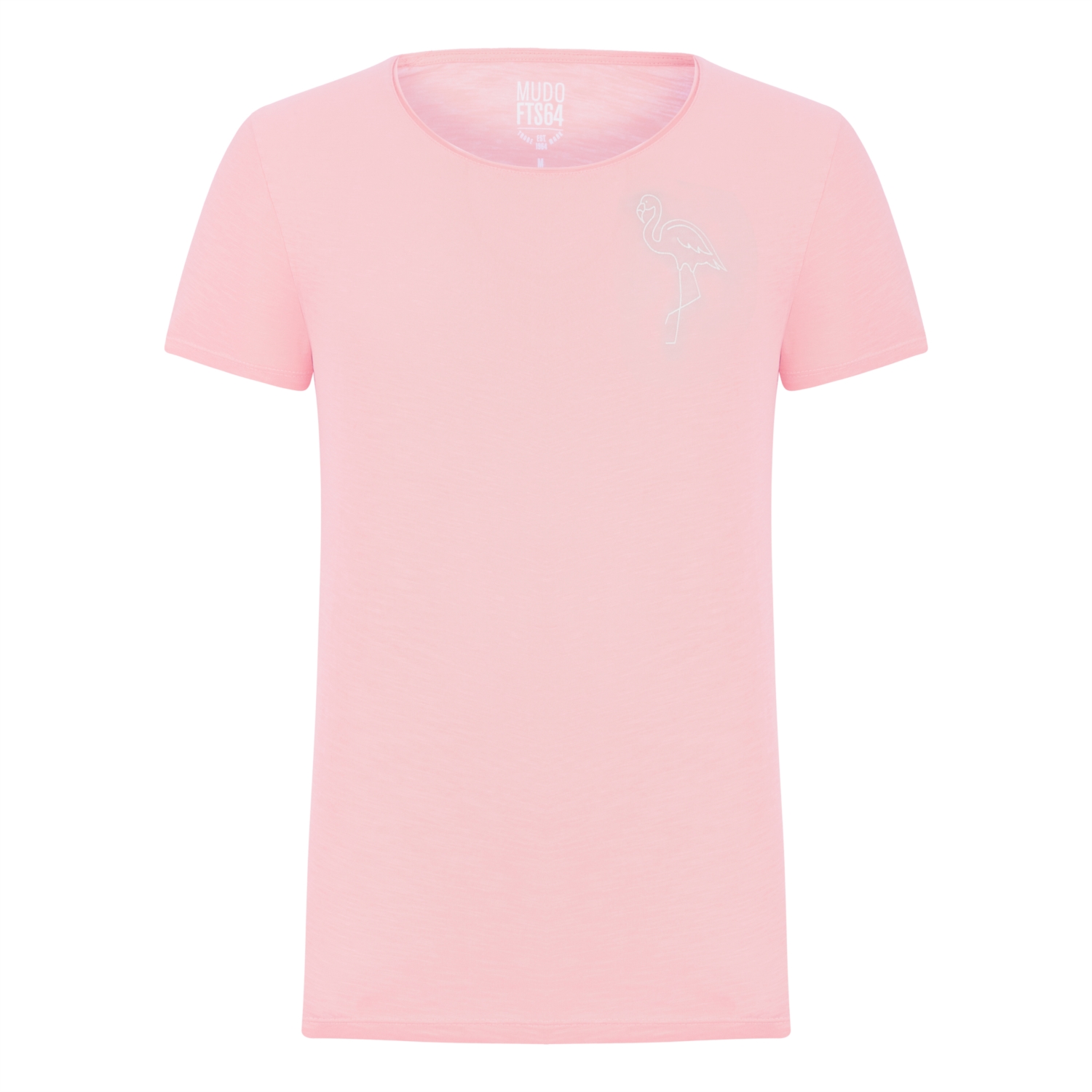 FLAMİNGO DESENLİ BİSİKLET YAKA KISA KOL -SHIRT