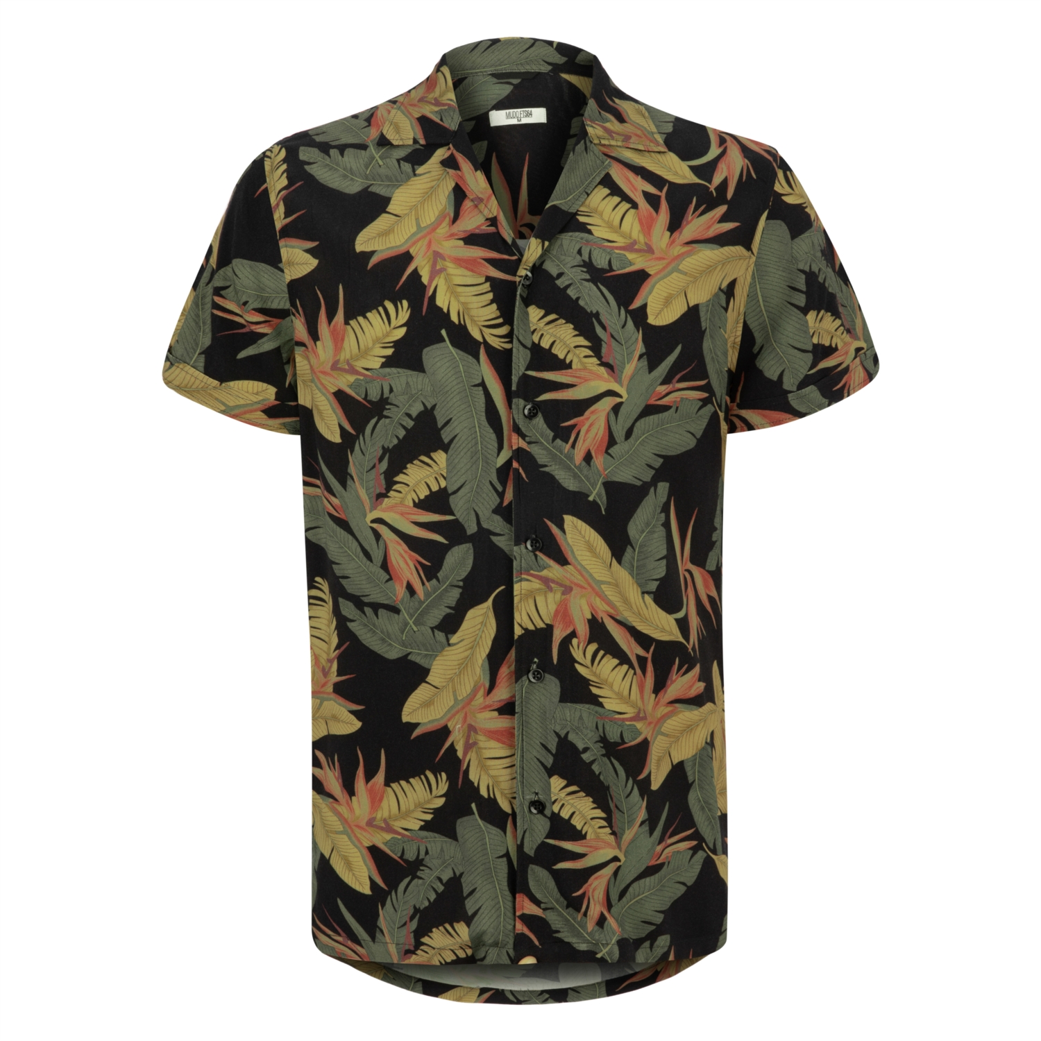 YAPRAK DESENLİ VİSKOZ REGULAR GÖMLEK