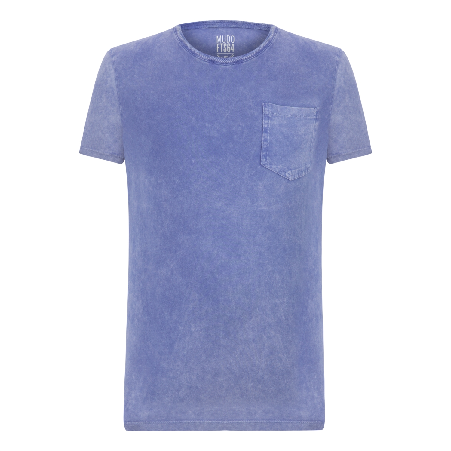 CEP DETAYLI BİSİKLET YAKA PAMUKLU KISA KOL T-SHIRT