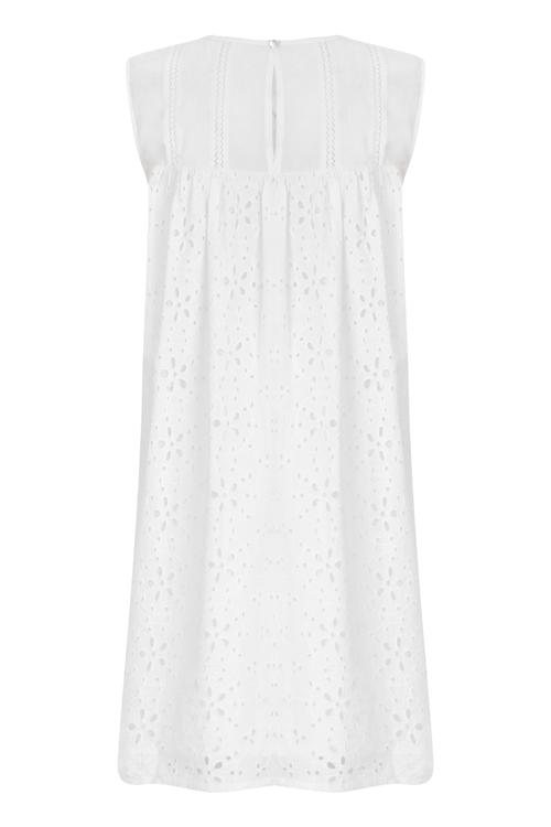  PAMUKLU NAKIŞLI MİNİ ELBİSE