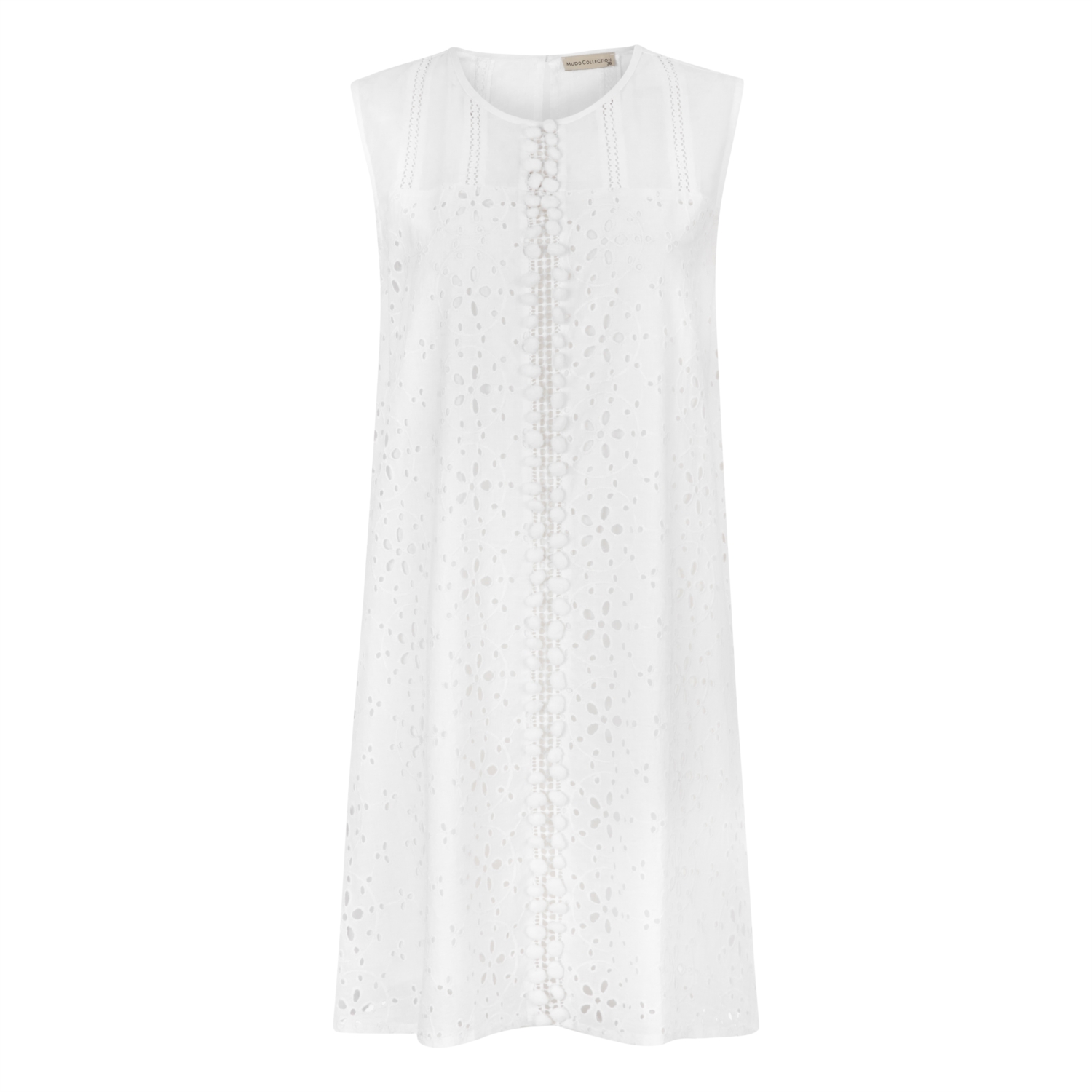 PAMUKLU NAKIŞLI MİNİ ELBİSE