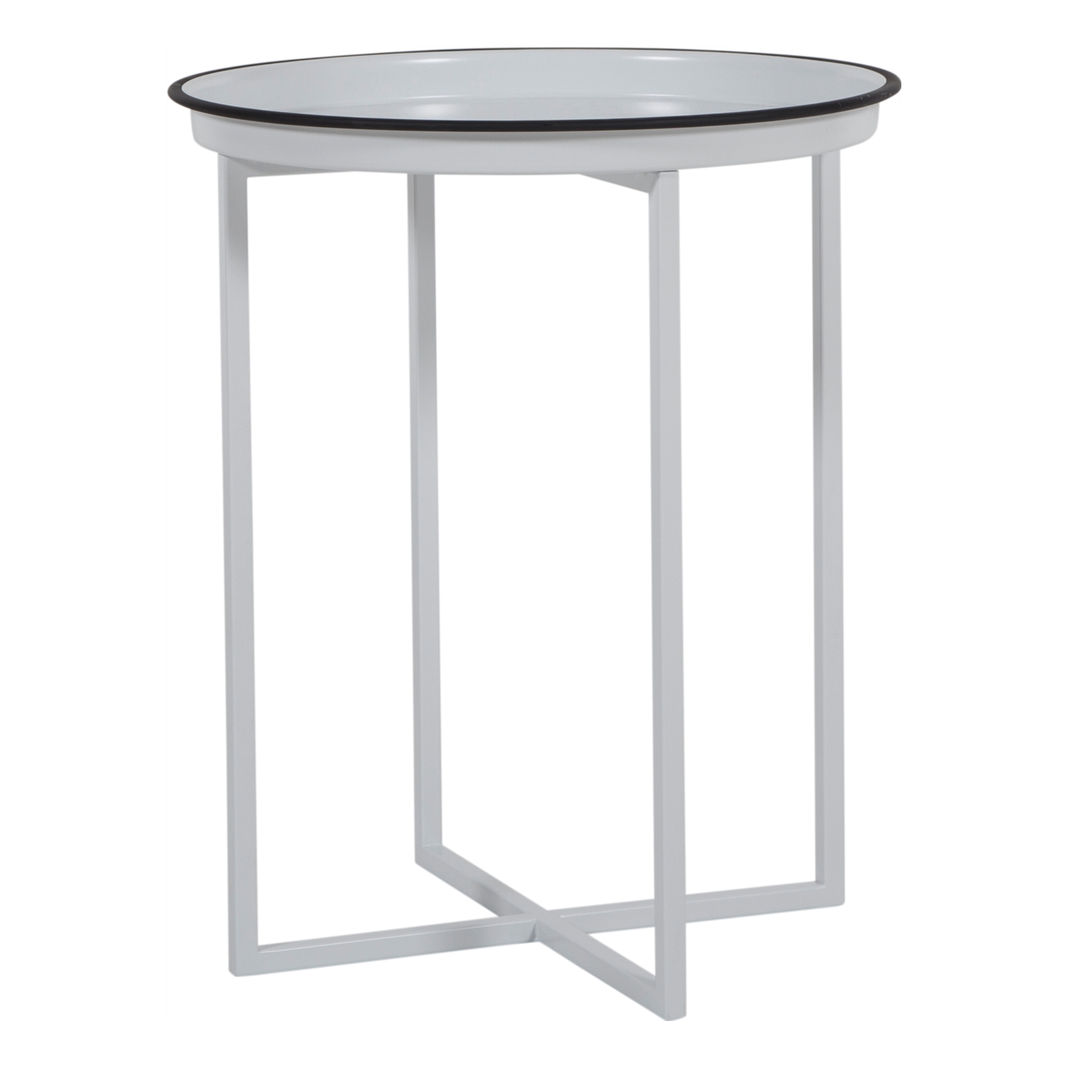 MILICA BEYAZ METAL KÜÇÜK ZİGON SEHPA