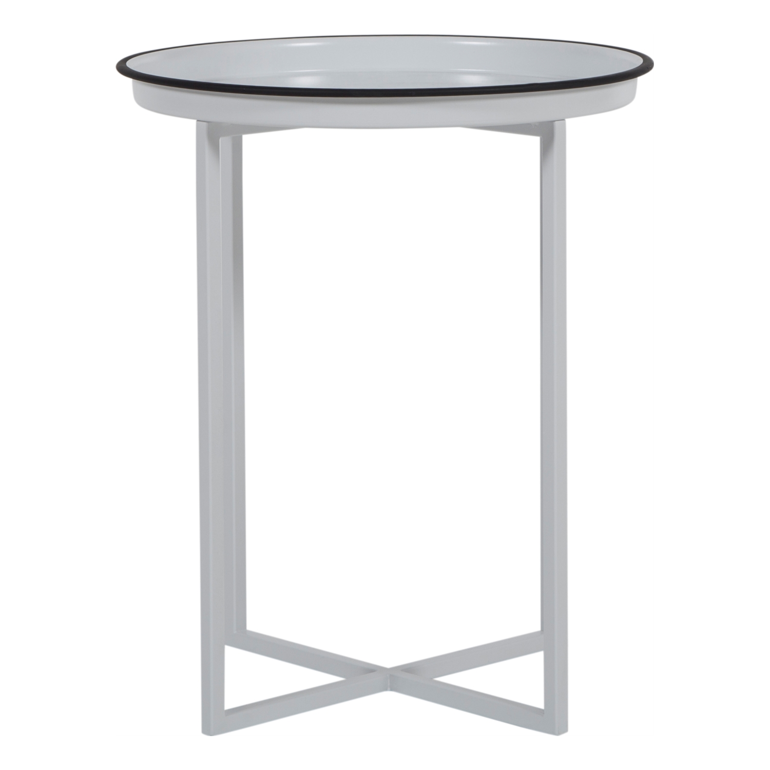 MILICA BEYAZ METAL KÜÇÜK ZİGON SEHPA