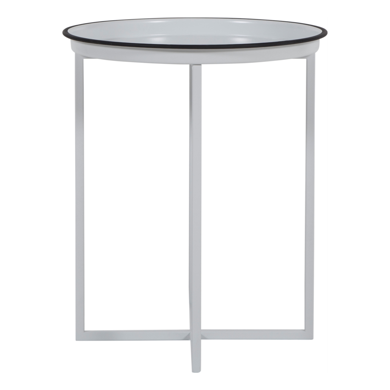 MILICA BEYAZ METAL KÜÇÜK ZİGON SEHPA