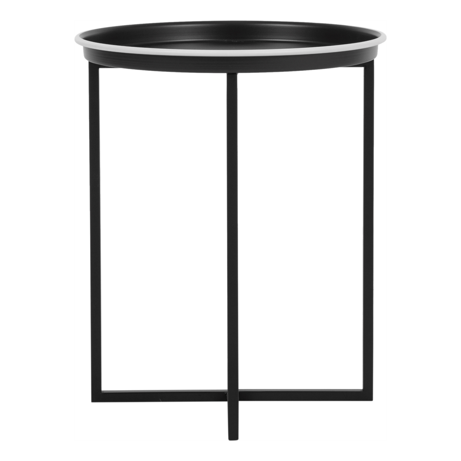 MILICA SİYAH METAL KÜÇÜK ZİGON SEHPA