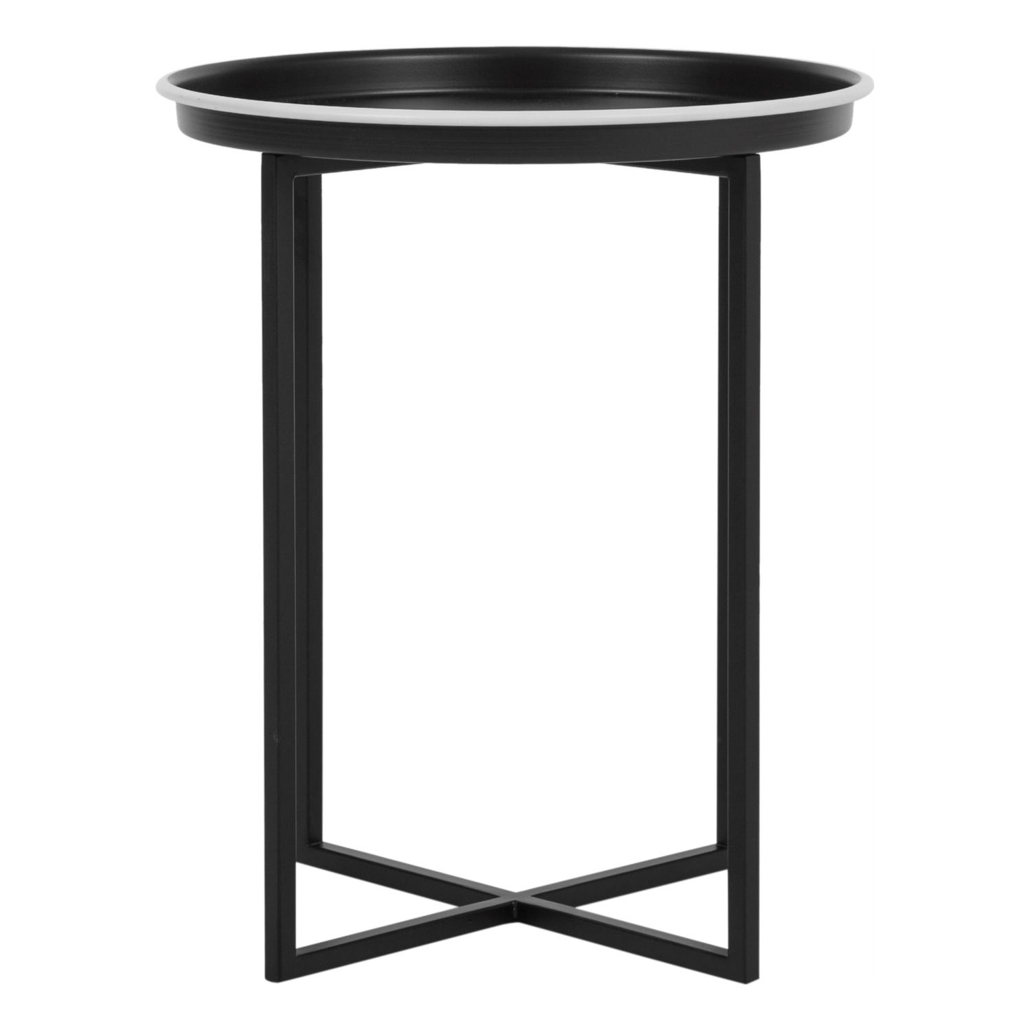 MILICA SİYAH METAL KÜÇÜK ZİGON SEHPA