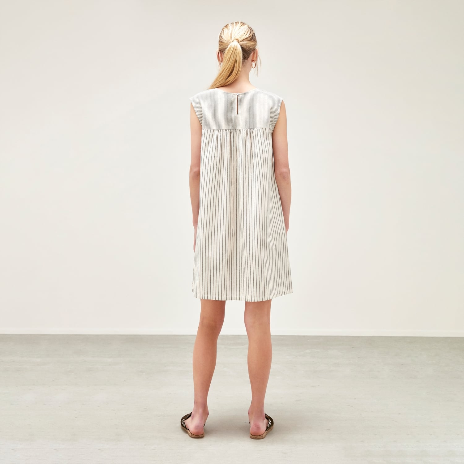 ETNİK DESENLİ A FORM MİNİ ELBİSE