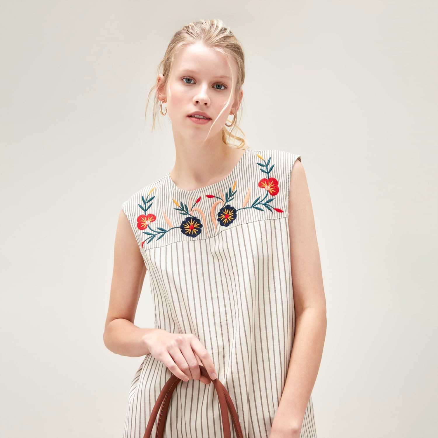 ETNİK DESENLİ A FORM MİNİ ELBİSE