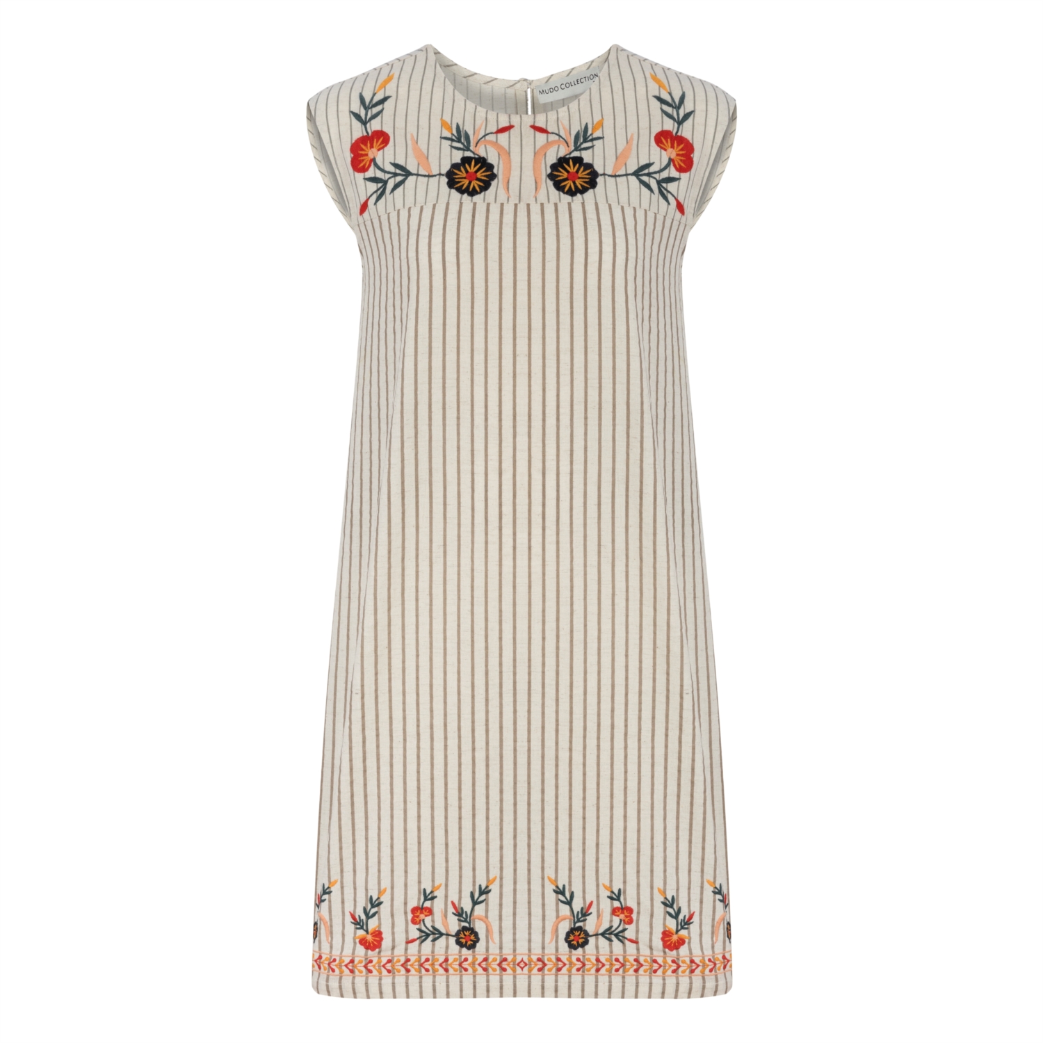 ETNİK DESENLİ A FORM MİNİ ELBİSE