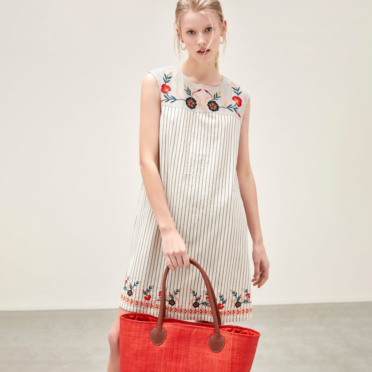 ETNİK DESENLİ A FORM MİNİ ELBİSE