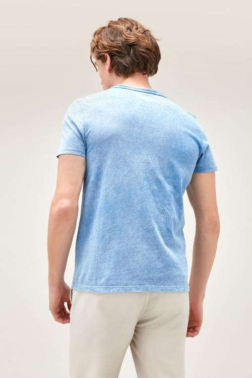  CEP DETAYLI BİSİKLET YAKA PAMUKLU KISA KOL T-SHIRT