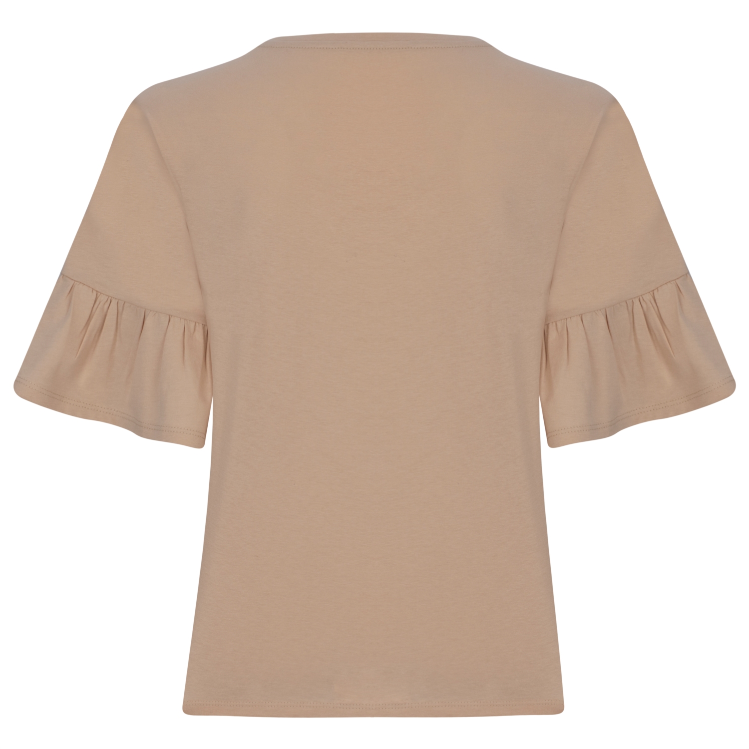 İNCİ DETAYLI PAMUKLU KISA KOL T-SHIRT