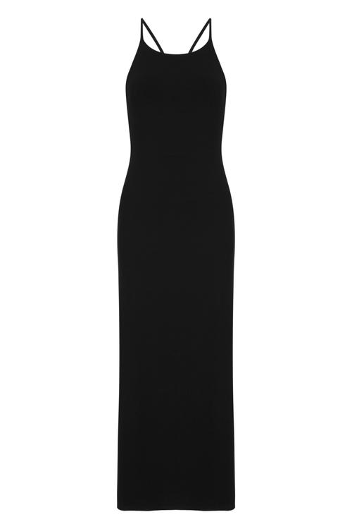  ASKI DETAYLI MAXİ BOY ELBİSE