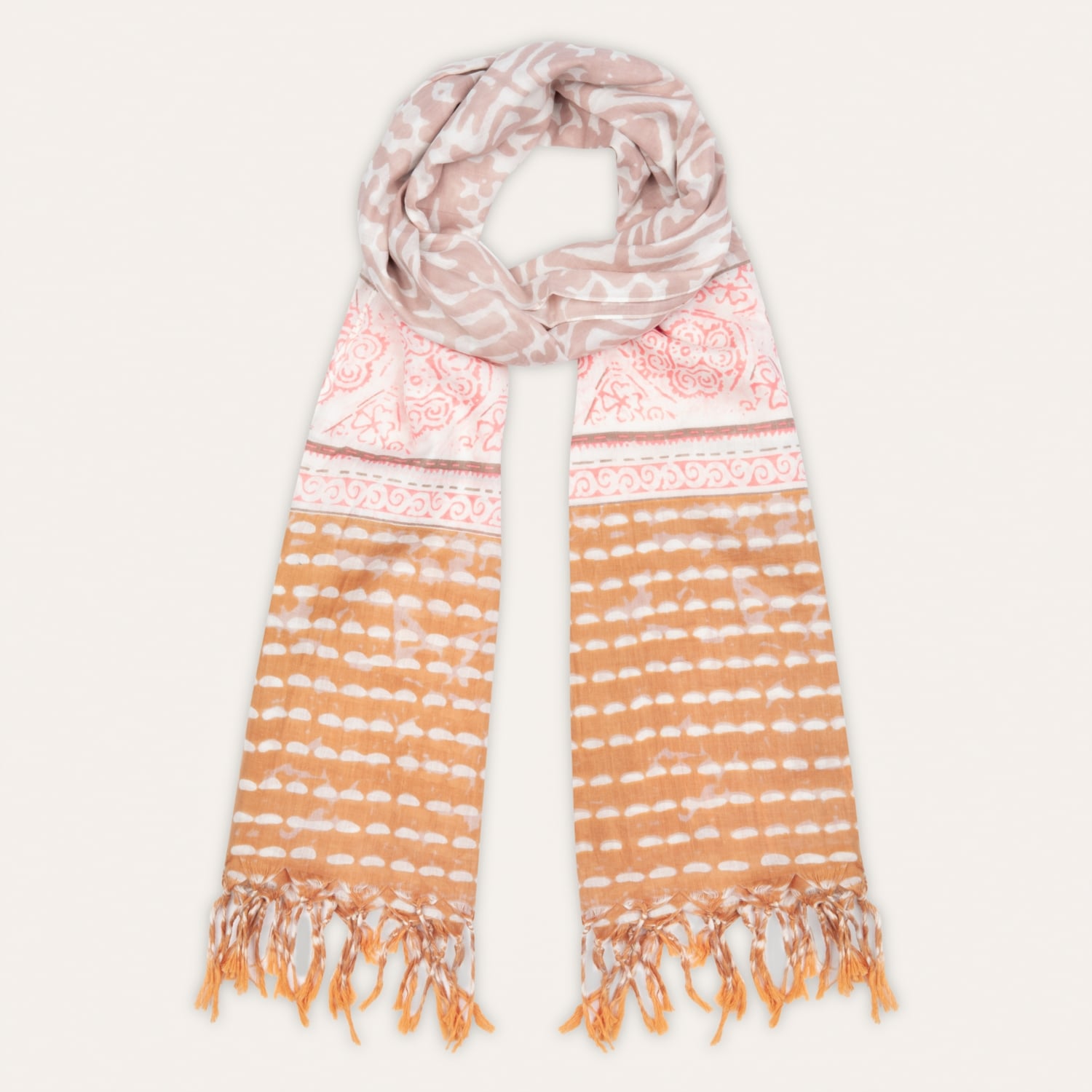 PÜSKÜL DETAYLI PAMUKLU ŞAL