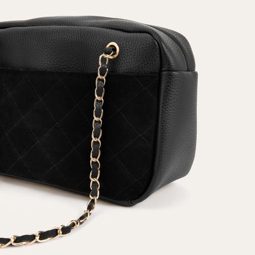  ZİNCİR ASKILI DERİ GÖRÜNÜMLÜ OMUZ ÇANTASI