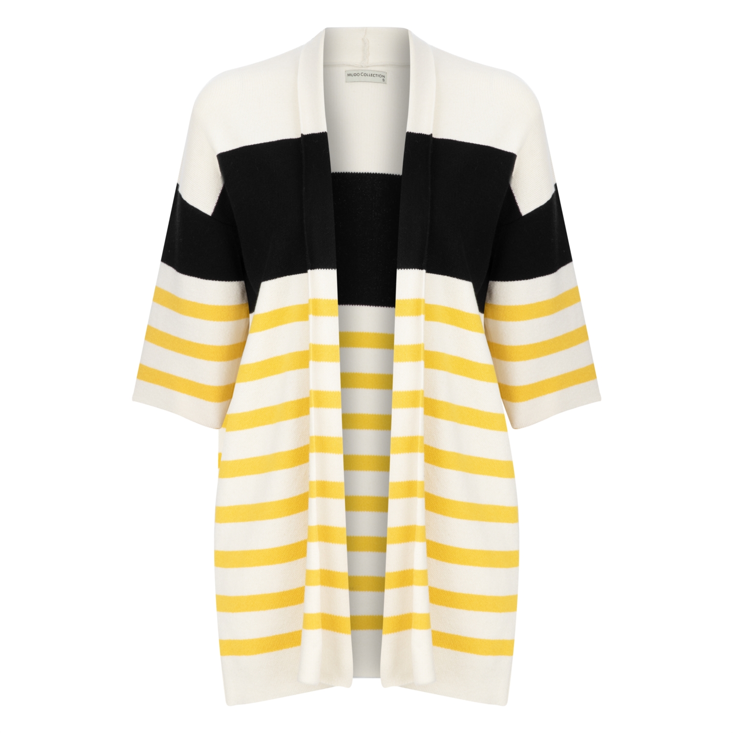 ÇİZGİ DETAYLI 3/4 KOL TRİKO HIRKA