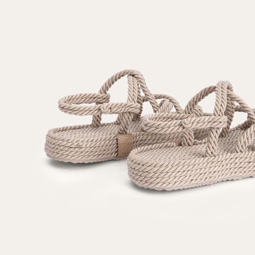  KALIN TABANLI HASIR GÖRÜNÜMLÜ SANDALET