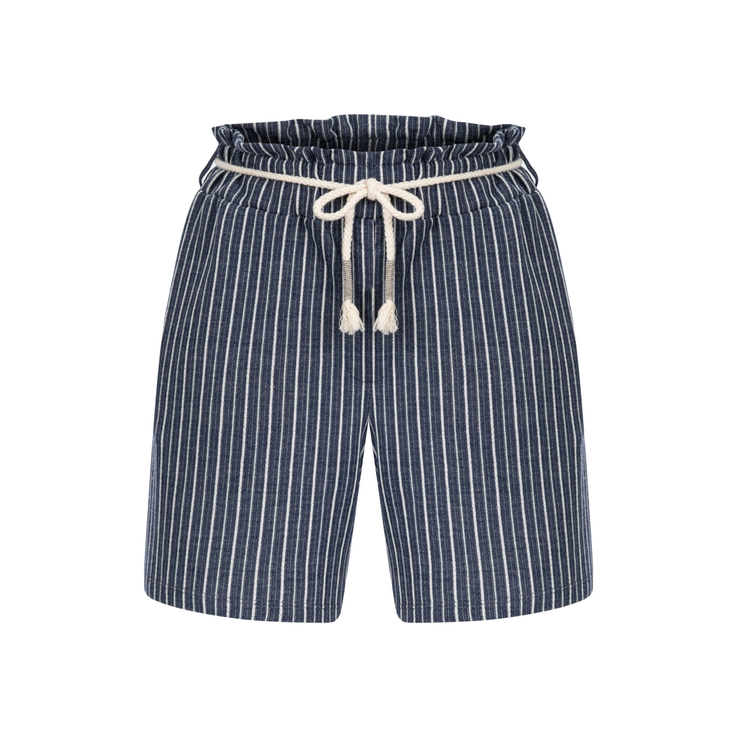 BELİ LASTİKLİ ÇİZGİLİ ŞORT