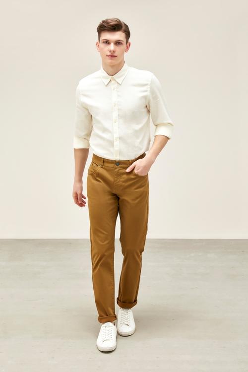  SLIM PAMUKLU DOKUMA GÖMLEK