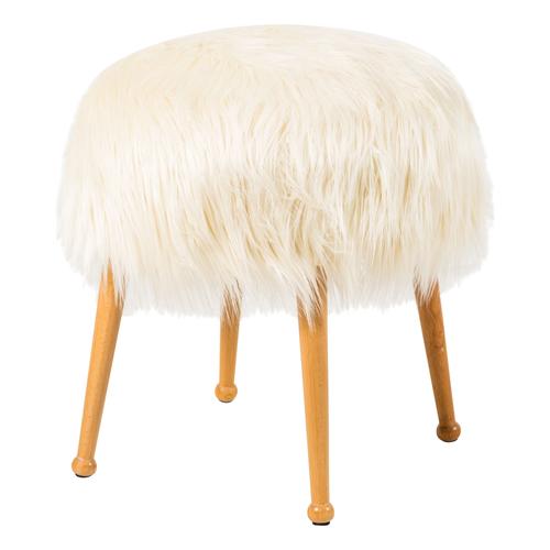  FIONA BEYAZ PELUŞ PUF