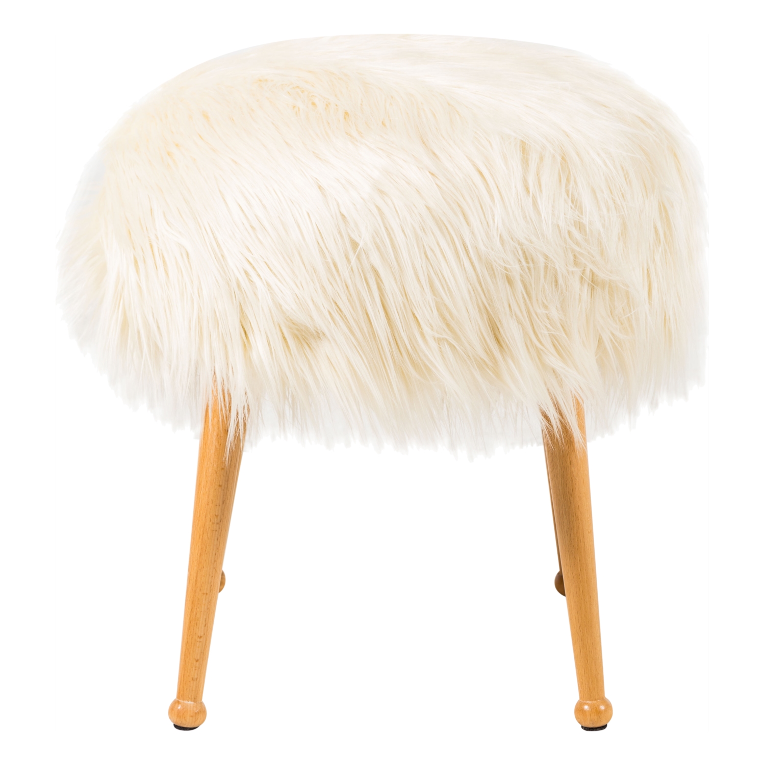 FIONA BEYAZ PELUŞ PUF