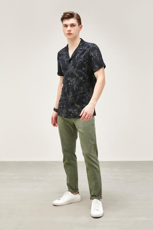  ÇİÇEK DESENLİ REGULAR VİSKOZ GÖMLEK