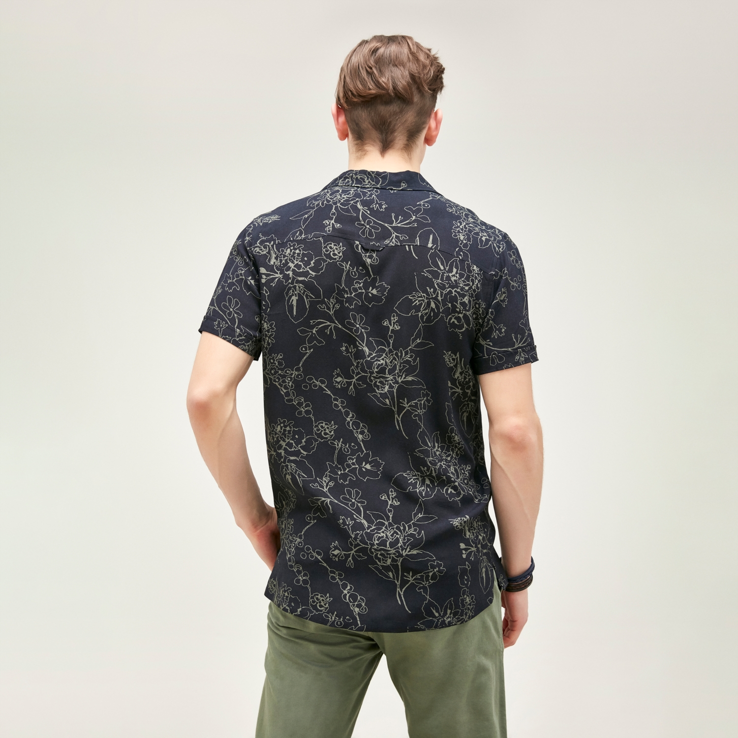 ÇİÇEK DESENLİ REGULAR VİSKOZ GÖMLEK