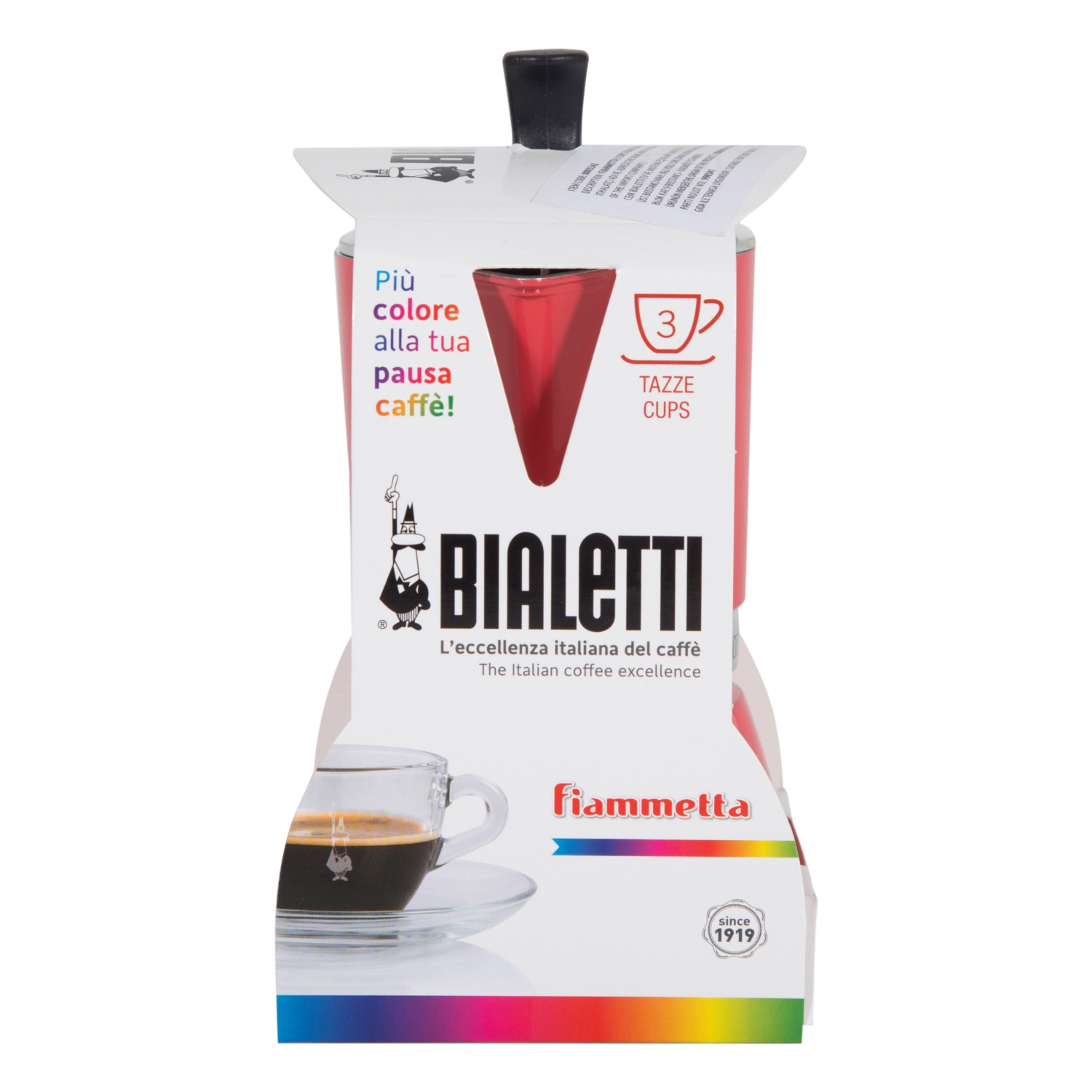 BIALETTI FIAMMETTA MOKA POT 180 ML KIRMIZI