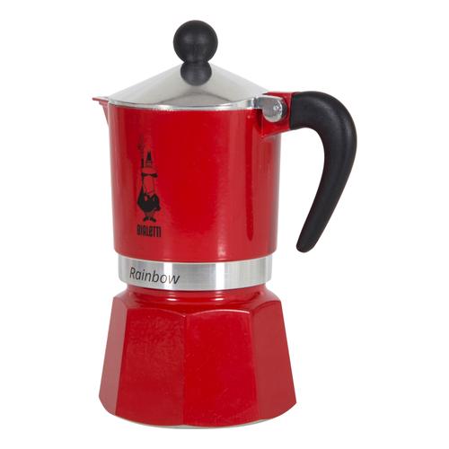  BIALETTI RAINBOW MOKA POT 180 ML - KOYU KIRMIZI