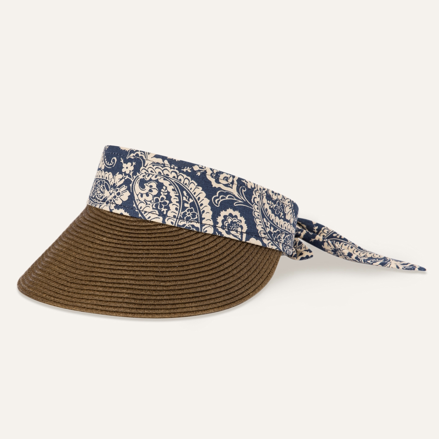 ŞAL DESENLİ YARIM HASIR ŞAPKA