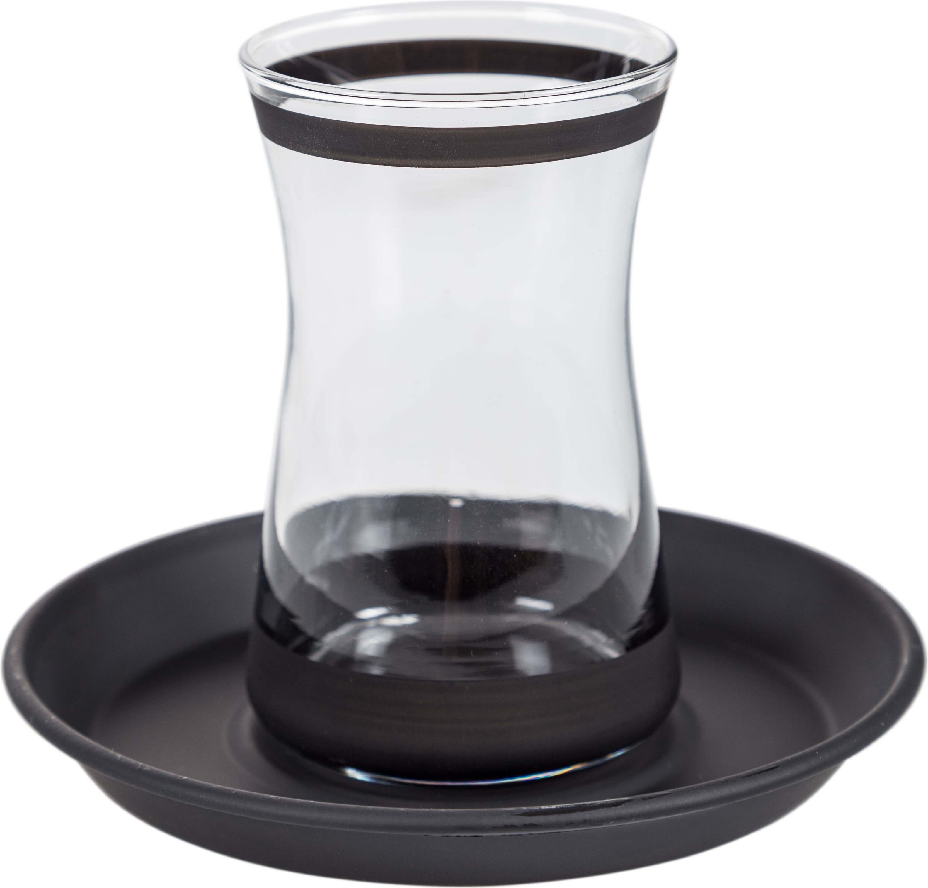 BLACK LINE 12 PARÇA ÇAY BARDAĞI & TABAĞI SETİ