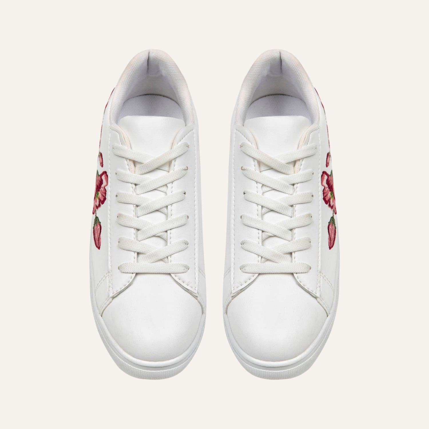 ÇİÇEKLİ İŞLEMELİ SNEAKER SPOR AYAKKABI