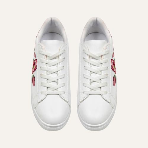  ÇİÇEKLİ İŞLEMELİ SNEAKER SPOR AYAKKABI