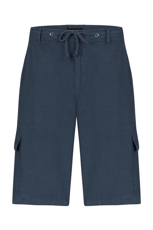  KARGO CEPLİ KETEN BERMUDA ŞORT