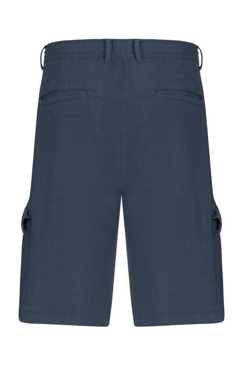  KARGO CEPLİ KETEN BERMUDA ŞORT