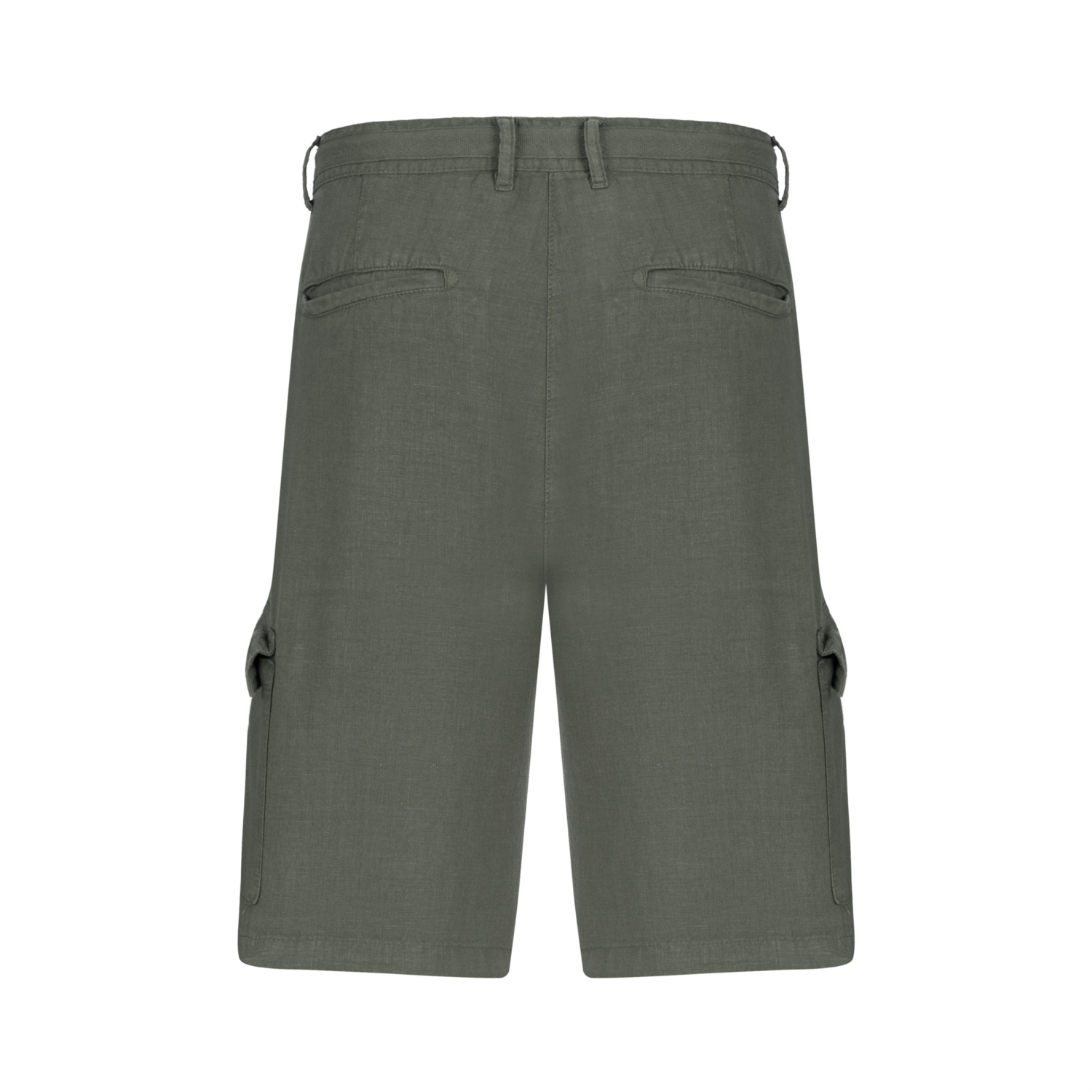 KARGO CEPLİ KETEN BERMUDA ŞORT