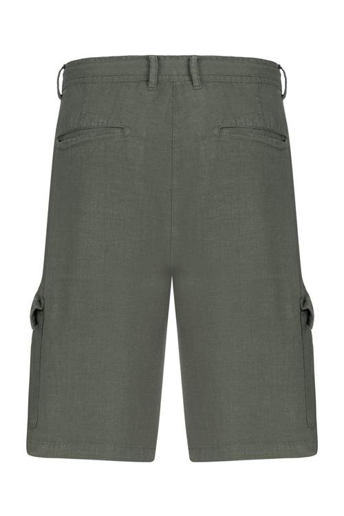  KARGO CEPLİ KETEN BERMUDA ŞORT