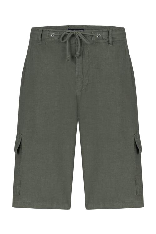  KARGO CEPLİ KETEN BERMUDA ŞORT